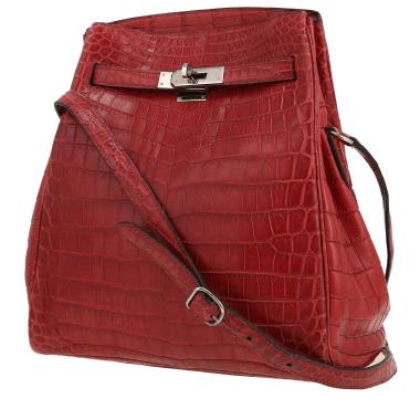 Bolso de mano Hermès  Kelly Sport en cocodrilo niloticus color frambuesa