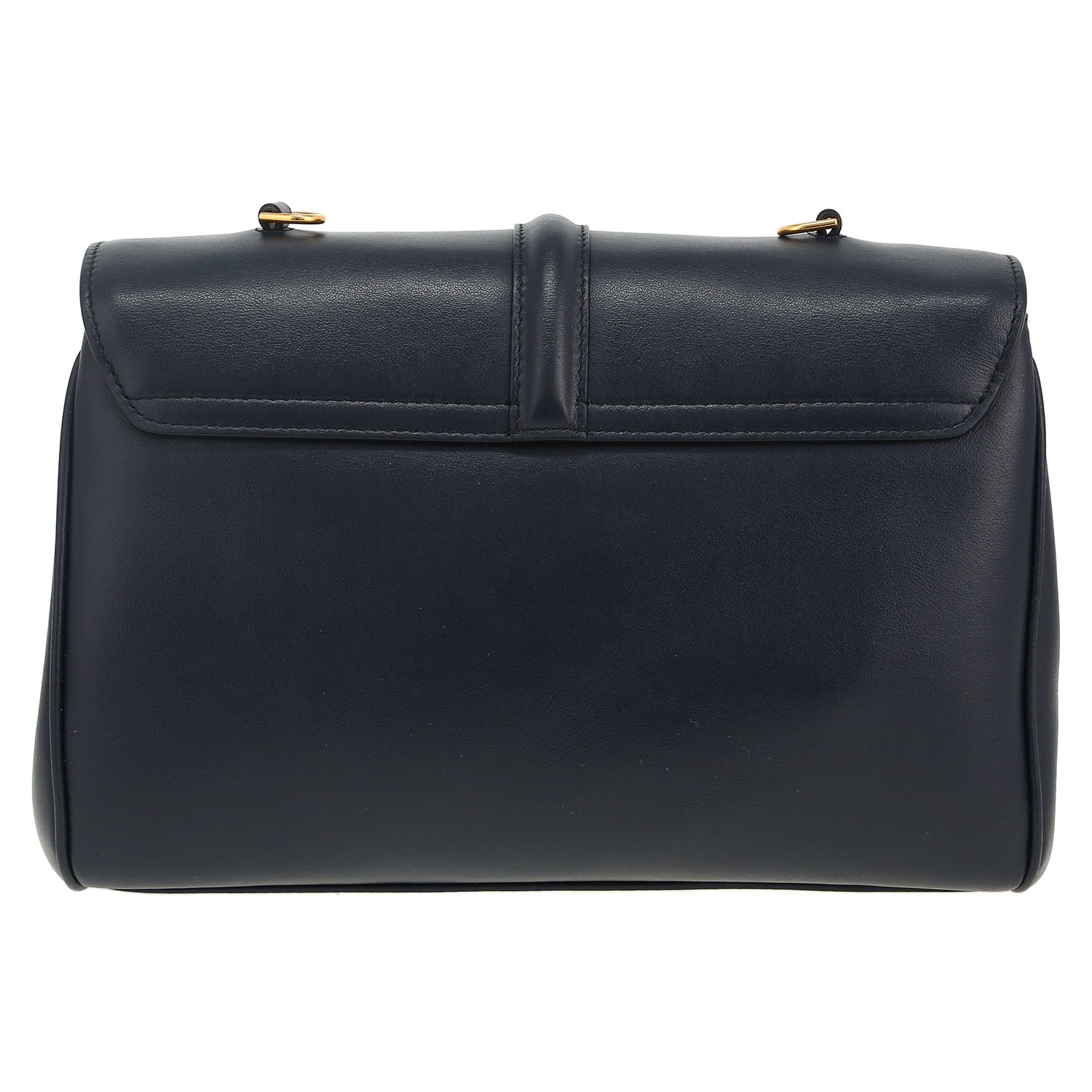 Borsa a tracolla Celine  Soft Teen in pelle blu marino - Detail D4