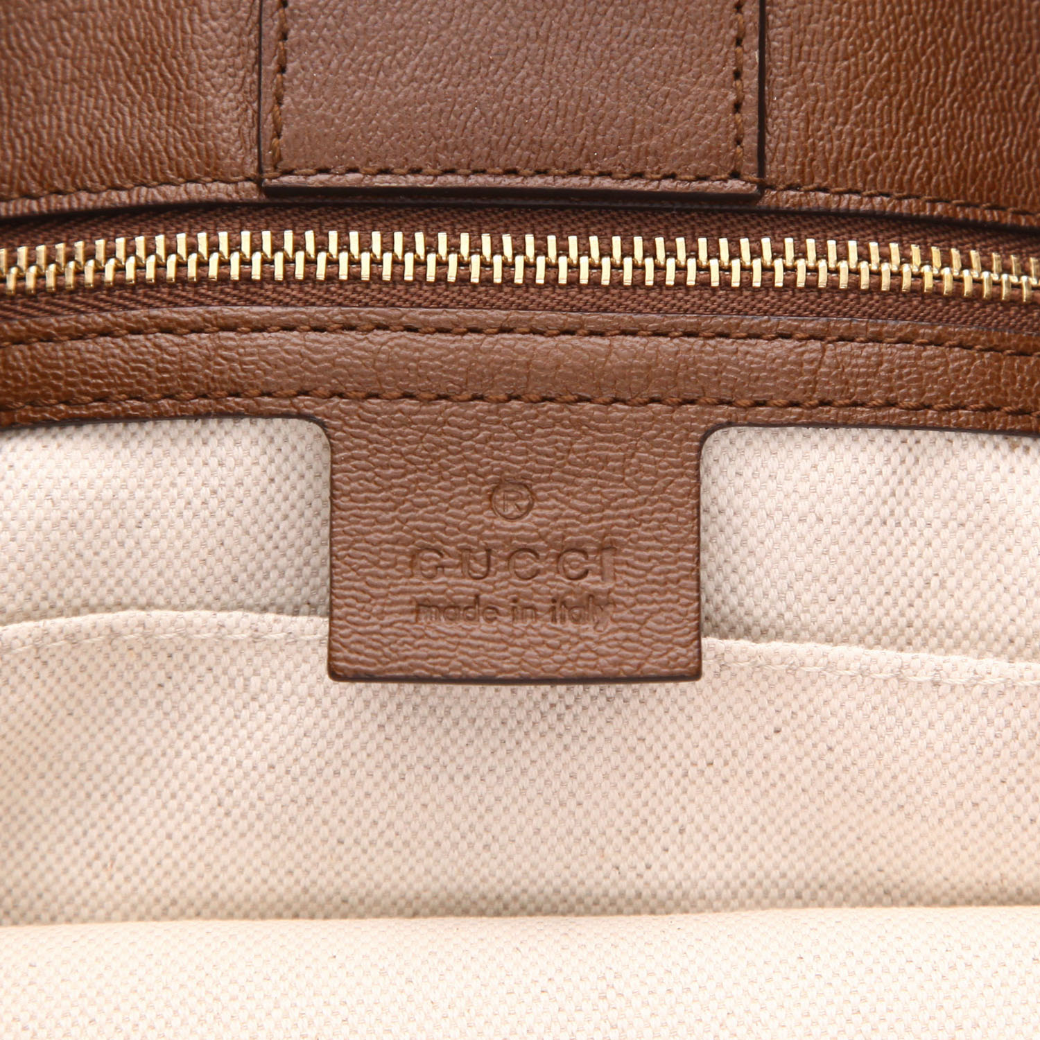 Gucci 1955 Horsebit shopping bag in brown leather - Detail D2