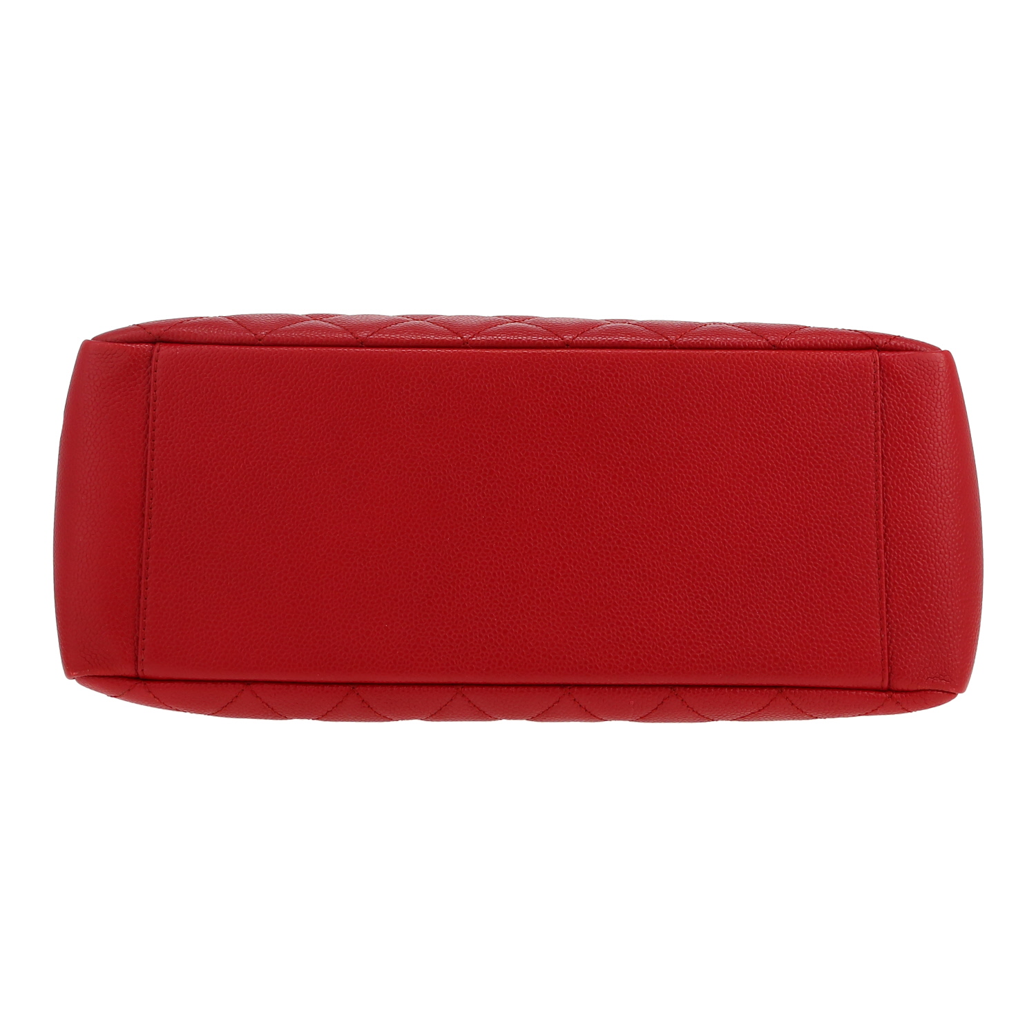 Chanel Shopping GST handbag in red quilted grained leather - Detail D1