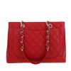 Chanel  Shopping GST handbag  in red quilted grained leather - Detail D4 thumbnail