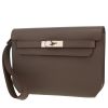 Pochette Hermès  Kelly Dépêches en cuir Evercolor gris étain - 00pp thumbnail