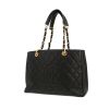 Sac à main Chanel  Shopping GST en cuir grainé matelassé noir - Detail D5 thumbnail