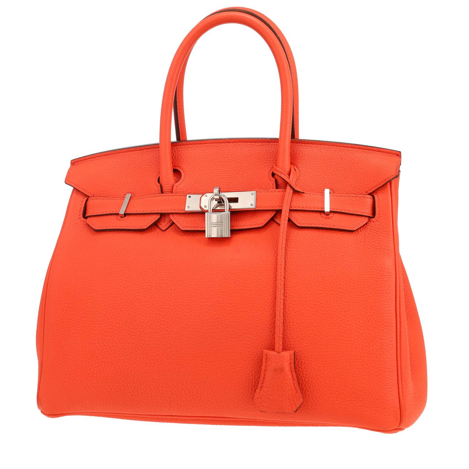 Borsa Hermès  Birkin 30 cm in pelle togo arancione
