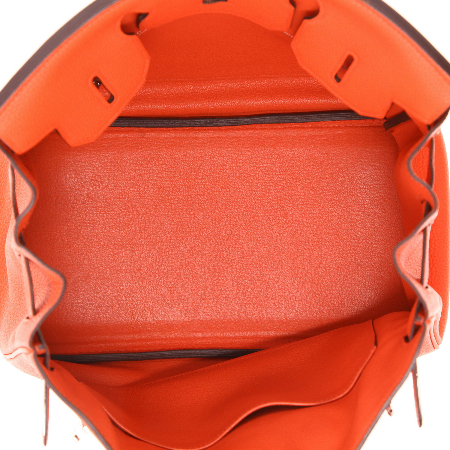 Sac à main Hermès  Birkin 30 cm en cuir togo orange - Detail D3