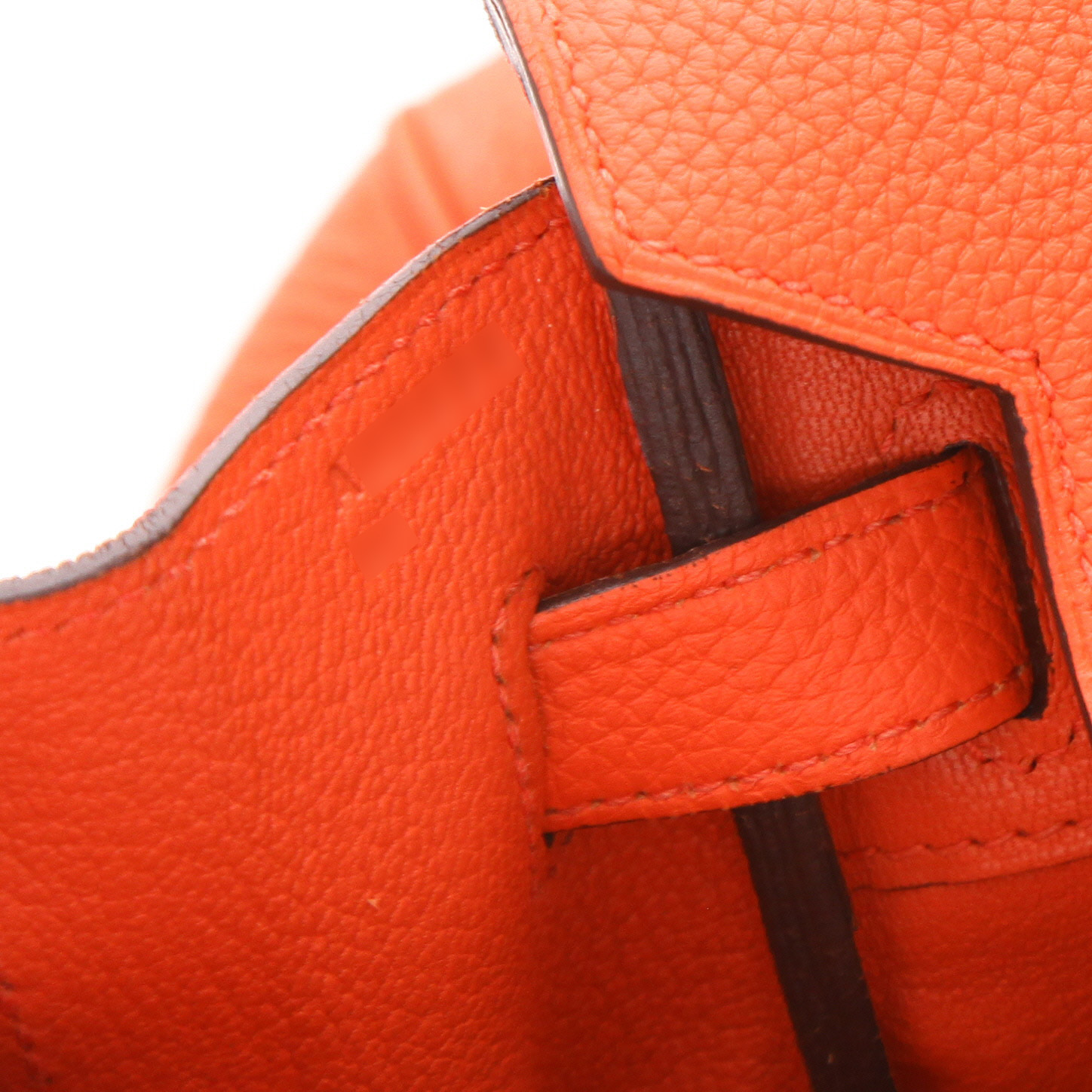 Sac à main Hermès  Birkin 30 cm en cuir togo orange - Detail D4
