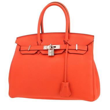Sac à main Hermès  Birkin 30 cm en cuir togo orange