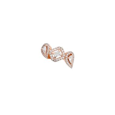 Bijou d'oreille Messika My Twin en or rose et diamants