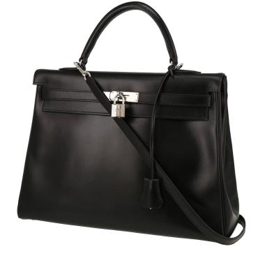 Borsa Hermès  Kelly 35 cm in pelle box nera