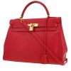 Hermès  Kelly 32 cm handbag  in red Courchevel leather - 00pp thumbnail