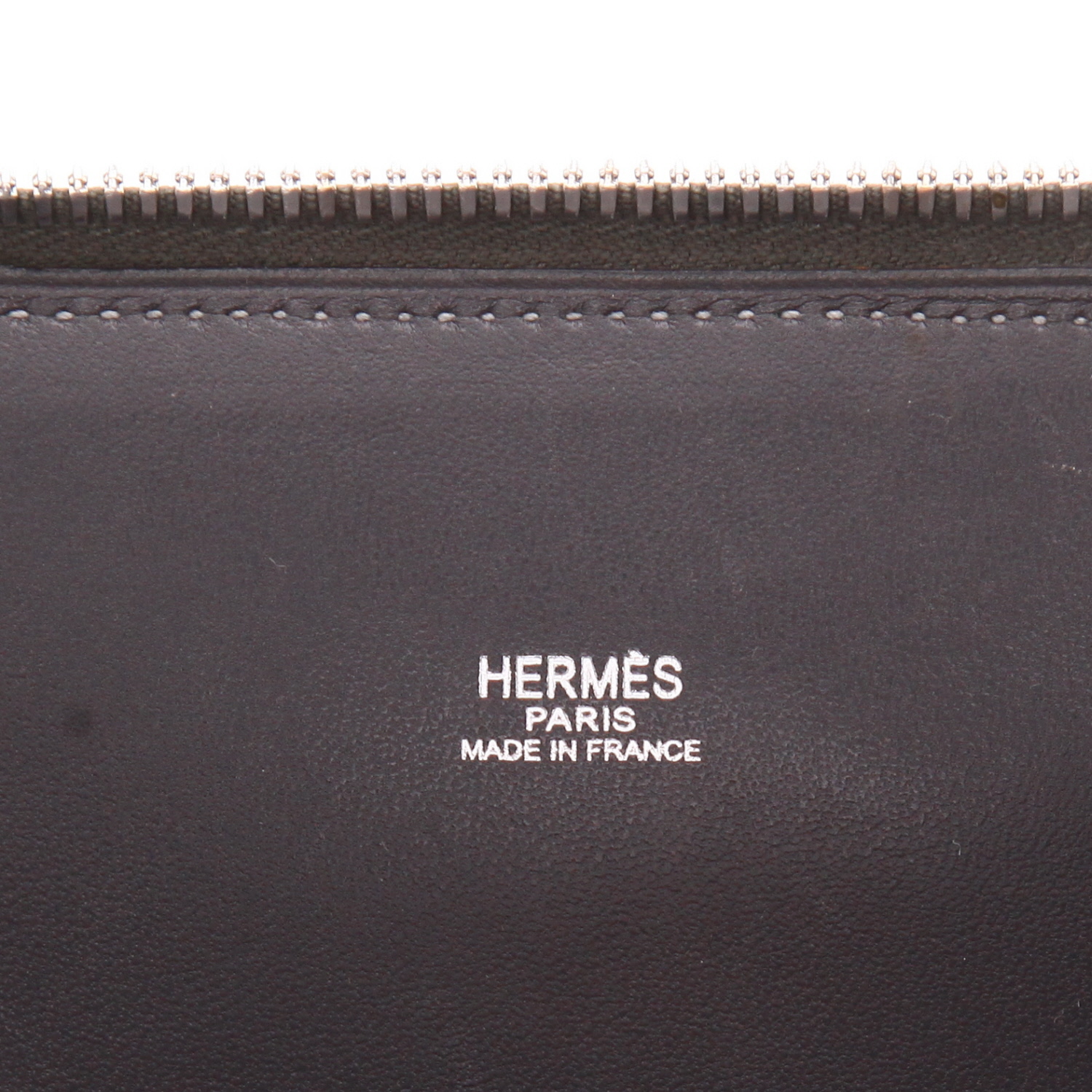 Hermès  Bolide 27 cm handbag  in grey ostrich leather - Detail D2