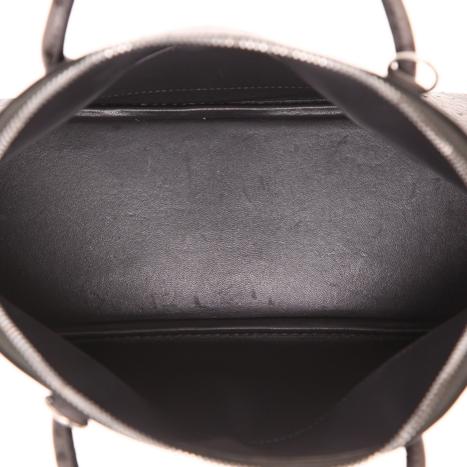 Borsa Hermès  Bolide 27 cm in struzzo grigio - Detail D3