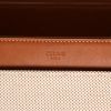 Celine  16 medium model  handbag  in brown natural leather  and beige canvas - Detail D2 thumbnail
