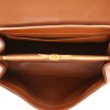 Sac à main Celine  16 moyen modèle  en cuir naturel marron et toile beige - Detail D3 thumbnail