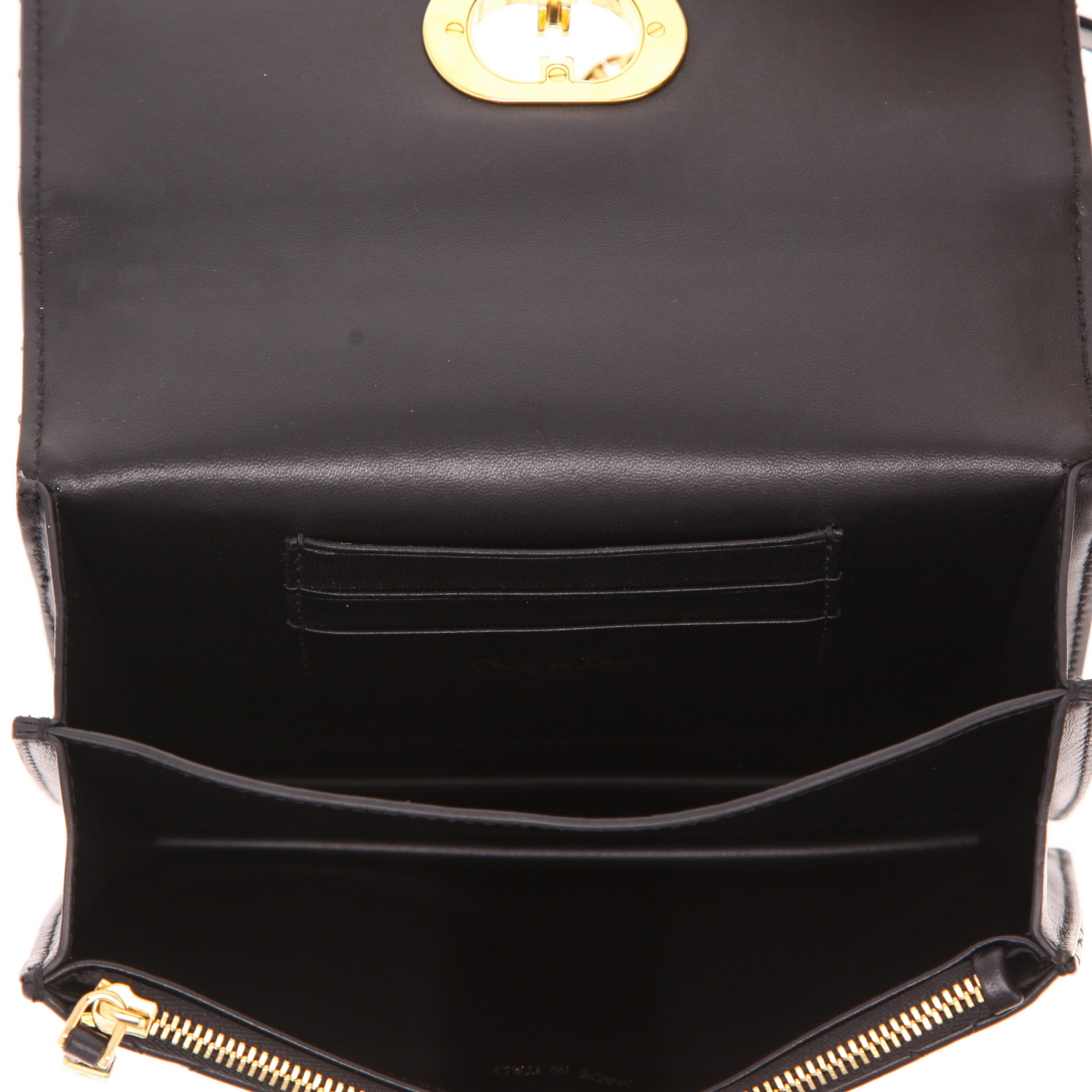 Bolso bandolera Dior  Miss Caro mini  en cuero negro - Detail D3