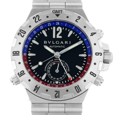 Bulgari Diagono-Professional Gmt  in stainless steel Ref: Bulgari - GMT40S  Circa 2010
