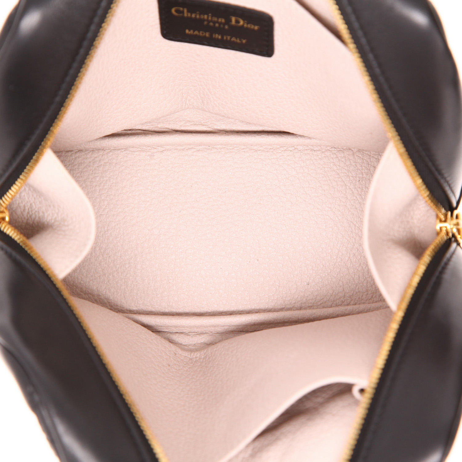 Pochette Dior   en cuir cannage noir - Detail D3