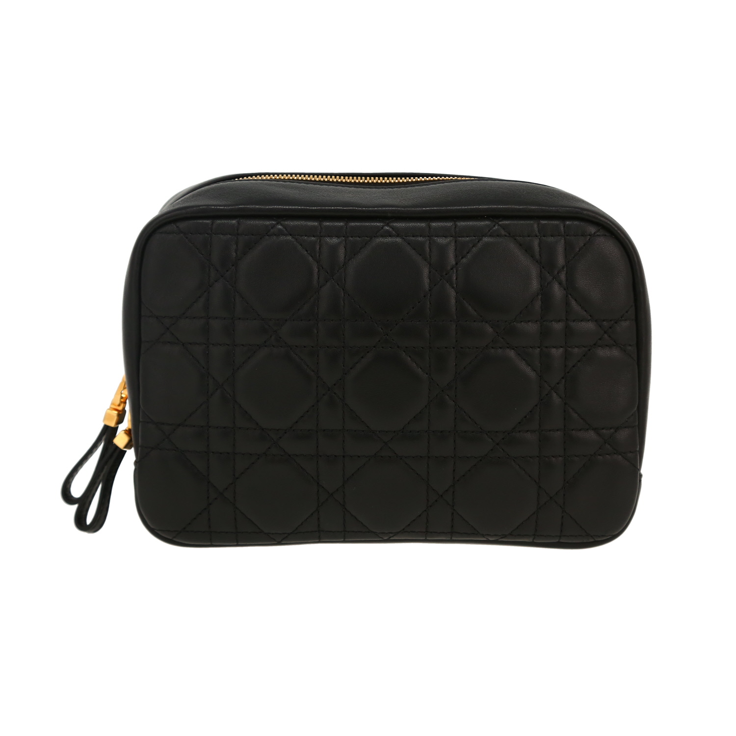 Dior clutch bag in black cannage leather - Detail D4