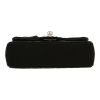 Chanel   mini  shoulder bag  in black satin - Detail D1 thumbnail