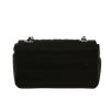Chanel   mini  shoulder bag  in black satin - Detail D4 thumbnail