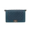 Borsa a tracolla Chanel  Boy in pelle trapuntata blu verde - 360 thumbnail