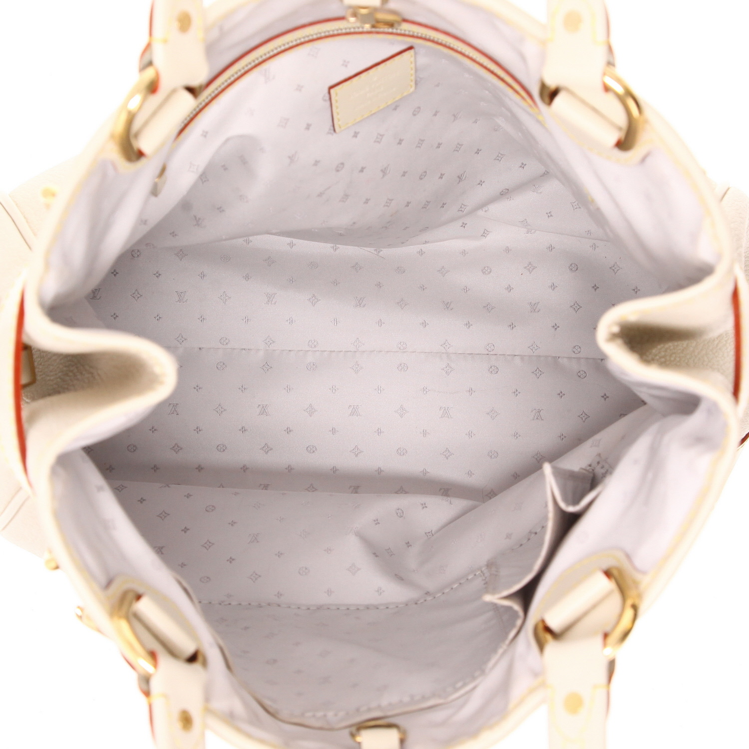 Bolso de mano Louis Vuitton  Suhali Majesty en cuero blanco - Detail D3