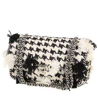 Bolso de mano Chanel  Timeless Classic en tweed negro y blanco