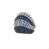 Bague De Grisogono Ventaglio en or blanc et saphirs - 00pp thumbnail