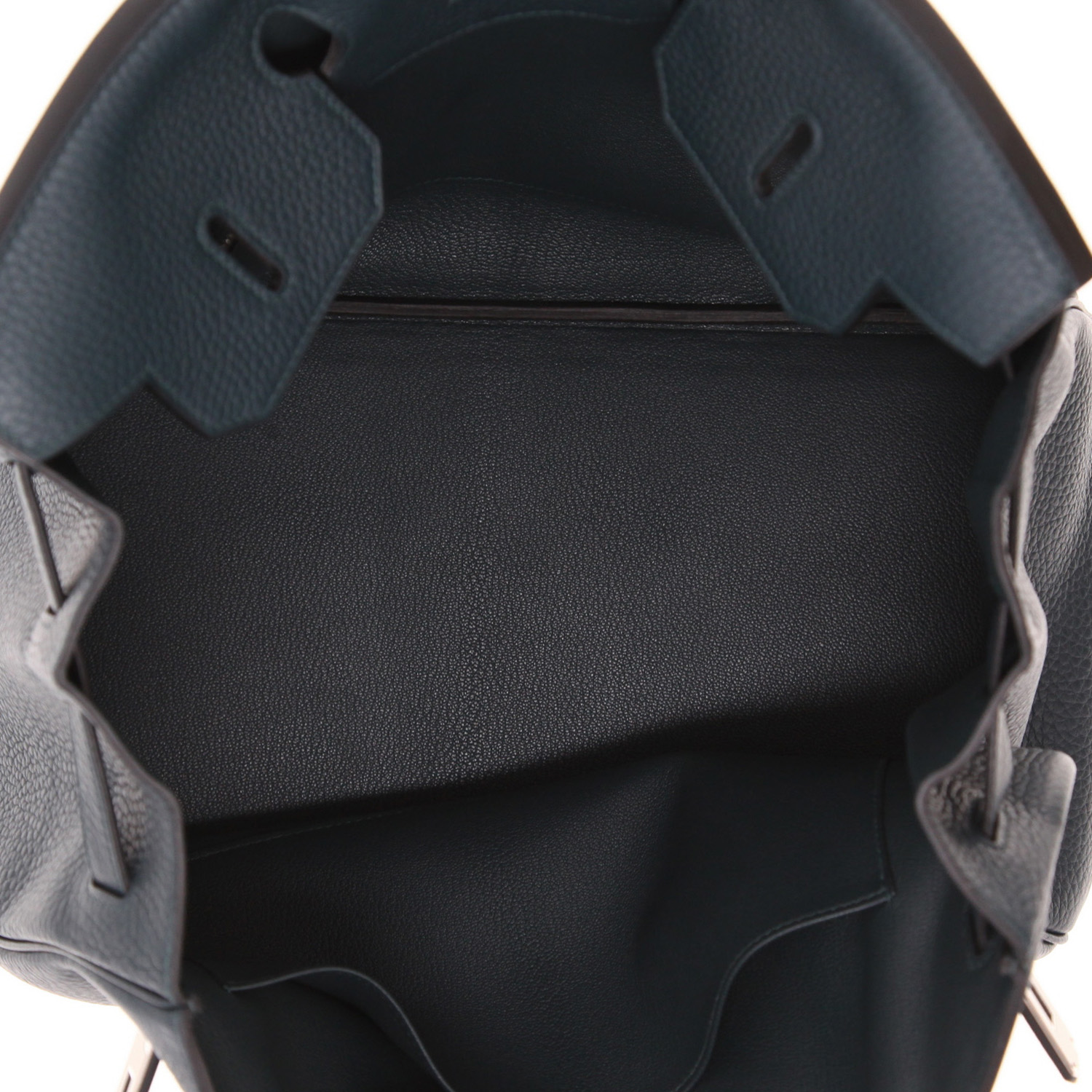 Hermès  Birkin 35 cm handbag  in green Cyprès togo leather - Detail D3