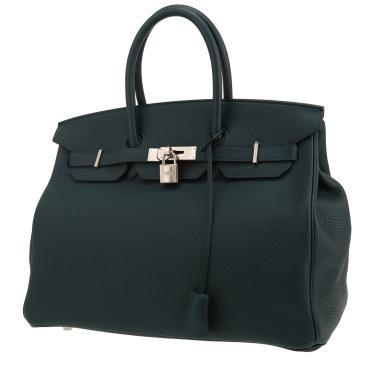 Hermès  Birkin 35 cm handbag  in green Cyprès togo leather