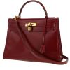 Hermès  Kelly 32 cm handbag  in burgundy box leather - 00pp thumbnail