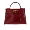 Hermès  Kelly 32 cm handbag  in burgundy box leather - 360 thumbnail