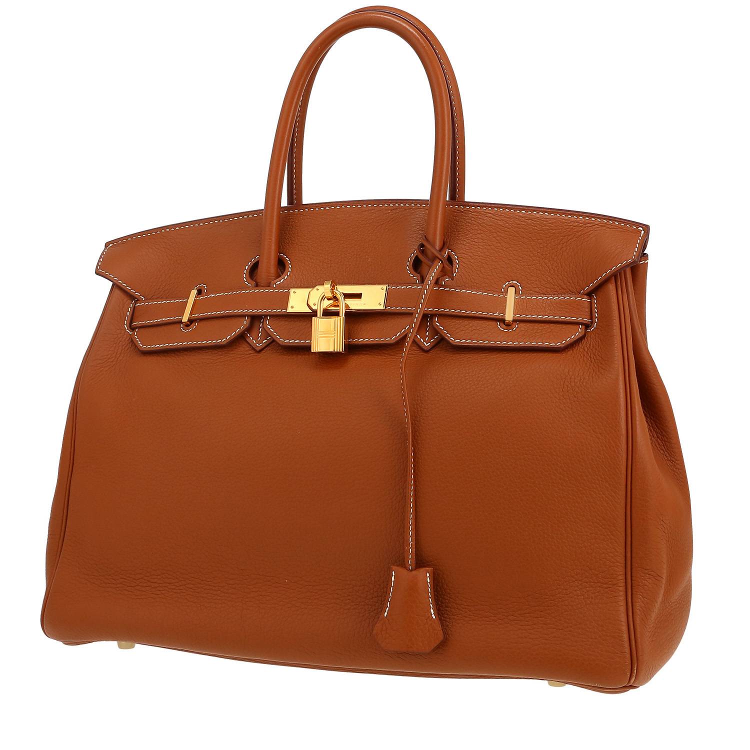 Sac à main Hermès  Birkin 35 cm en cuir togo gold