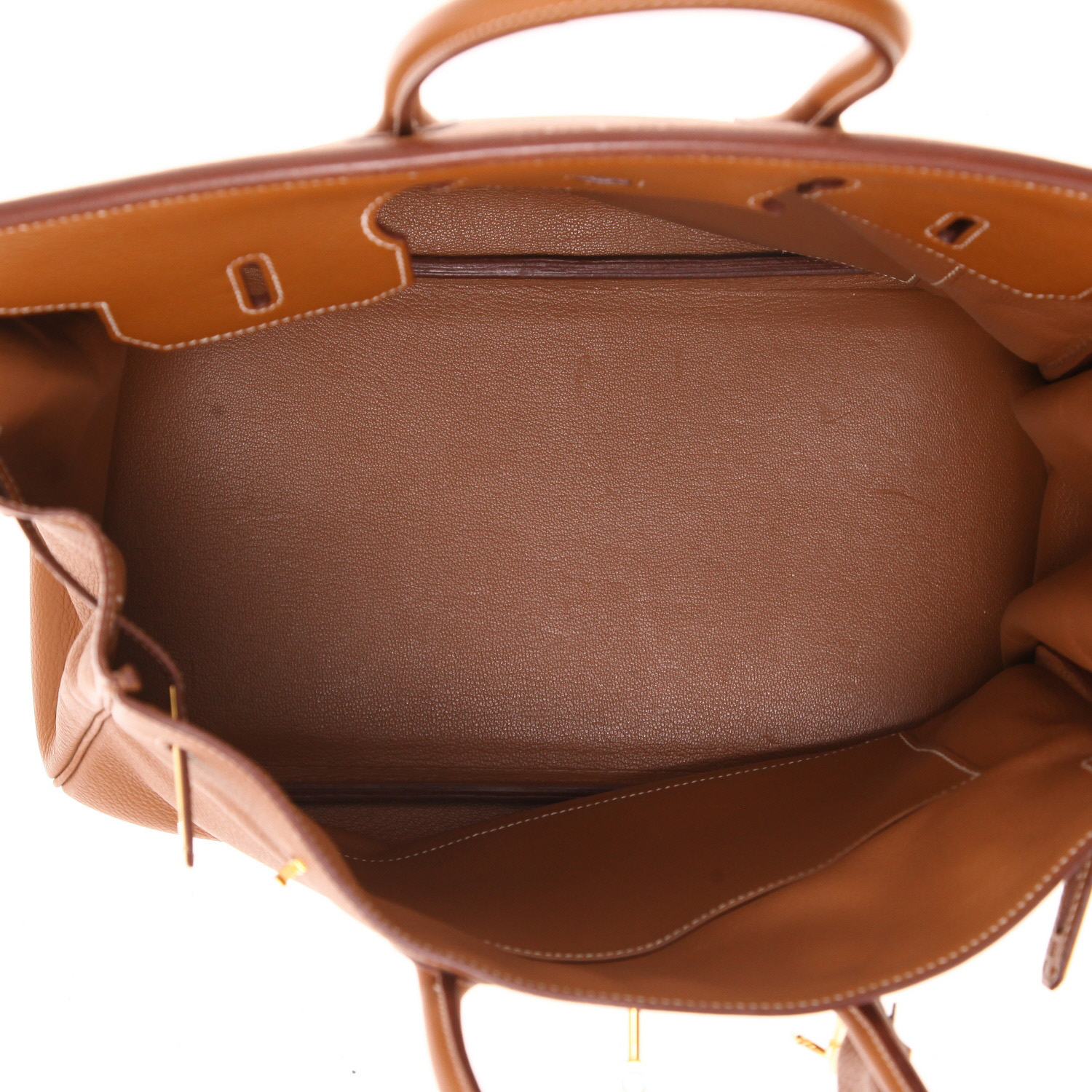 Hermès  Birkin 35 cm handbag  in gold togo leather - Detail D4