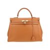 Hermès  Kelly 35 cm handbag  in gold Courchevel leather - 360 thumbnail