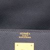 Hermès  Kelly 32 cm handbag  in navy blue Courchevel leather - Detail D2 thumbnail