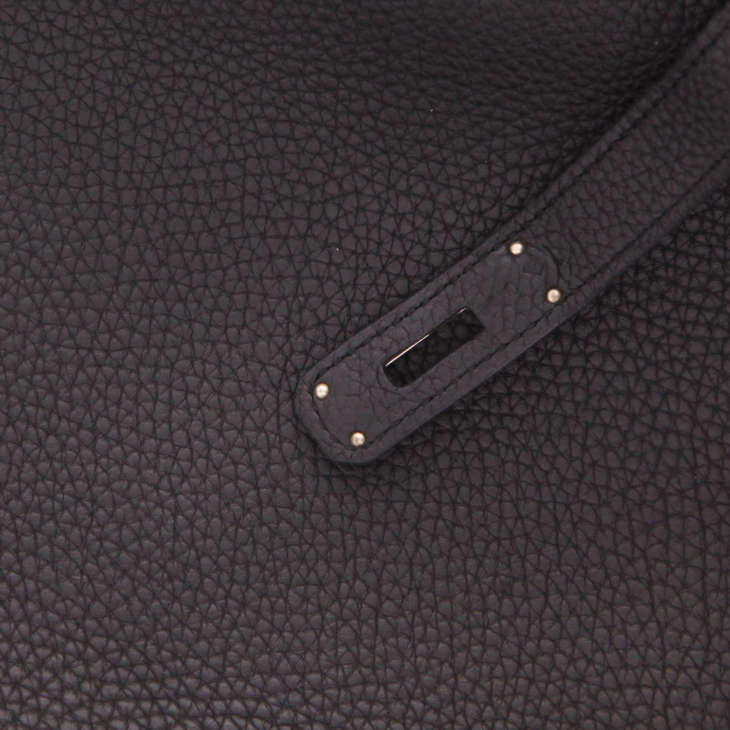 Bolso de mano Hermès  Birkin 35 cm en cuero togo negro - Detail D2