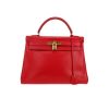 Borsa Hermès  Kelly 32 cm in pelle box rosso Vif - 360 thumbnail