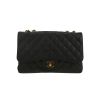 Chanel  Timeless Jumbo handbag  in black quilted grained leather - 360 thumbnail