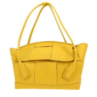Sac à main Bottega Veneta  Arco en cuir intrecciato jaune