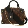 Bolso bandolera Louis Vuitton  Petite Malle Souple en lona Monogram marrón y cuero negro - 00pp thumbnail