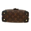 Bolso bandolera Louis Vuitton  Petite Malle Souple en lona Monogram marrón y cuero negro - Detail D1 thumbnail