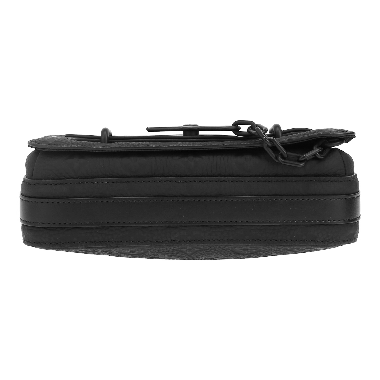 Sac bandoulière Louis Vuitton  Messenger en cuir monogram empreinte noir - Detail D1