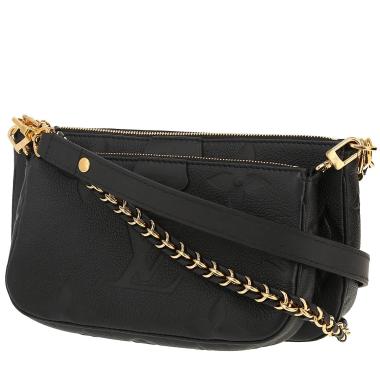 Sac bandoulière Louis Vuitton  Multi-Pochette en cuir monogram empreinte noir