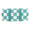 Louis Vuitton  City Keepall shoulder bag  in turquoise and white damier canvas  and turquoise leather - Detail D1 thumbnail