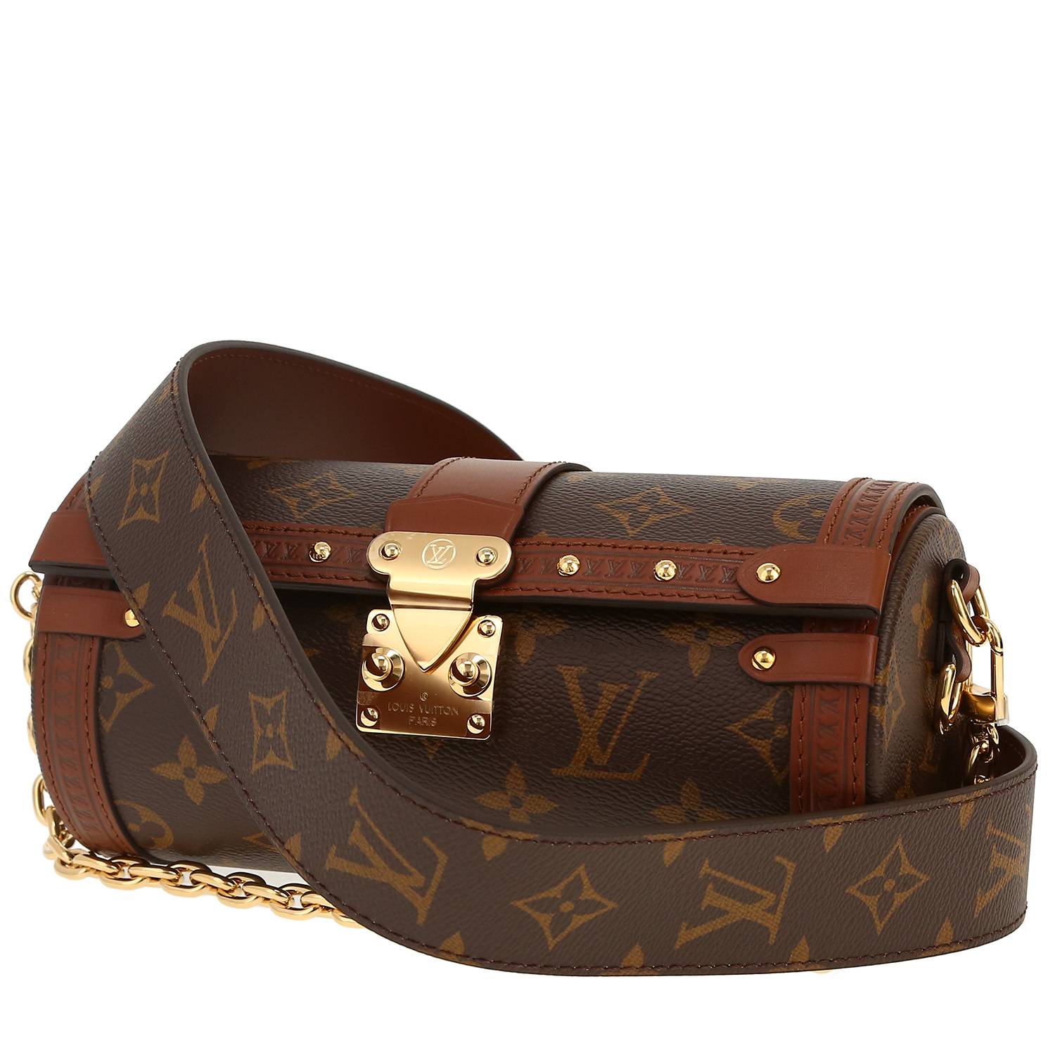 Louis Vuitton Papillon Trunk shoulder bag in brown monogram canvas and brown leather