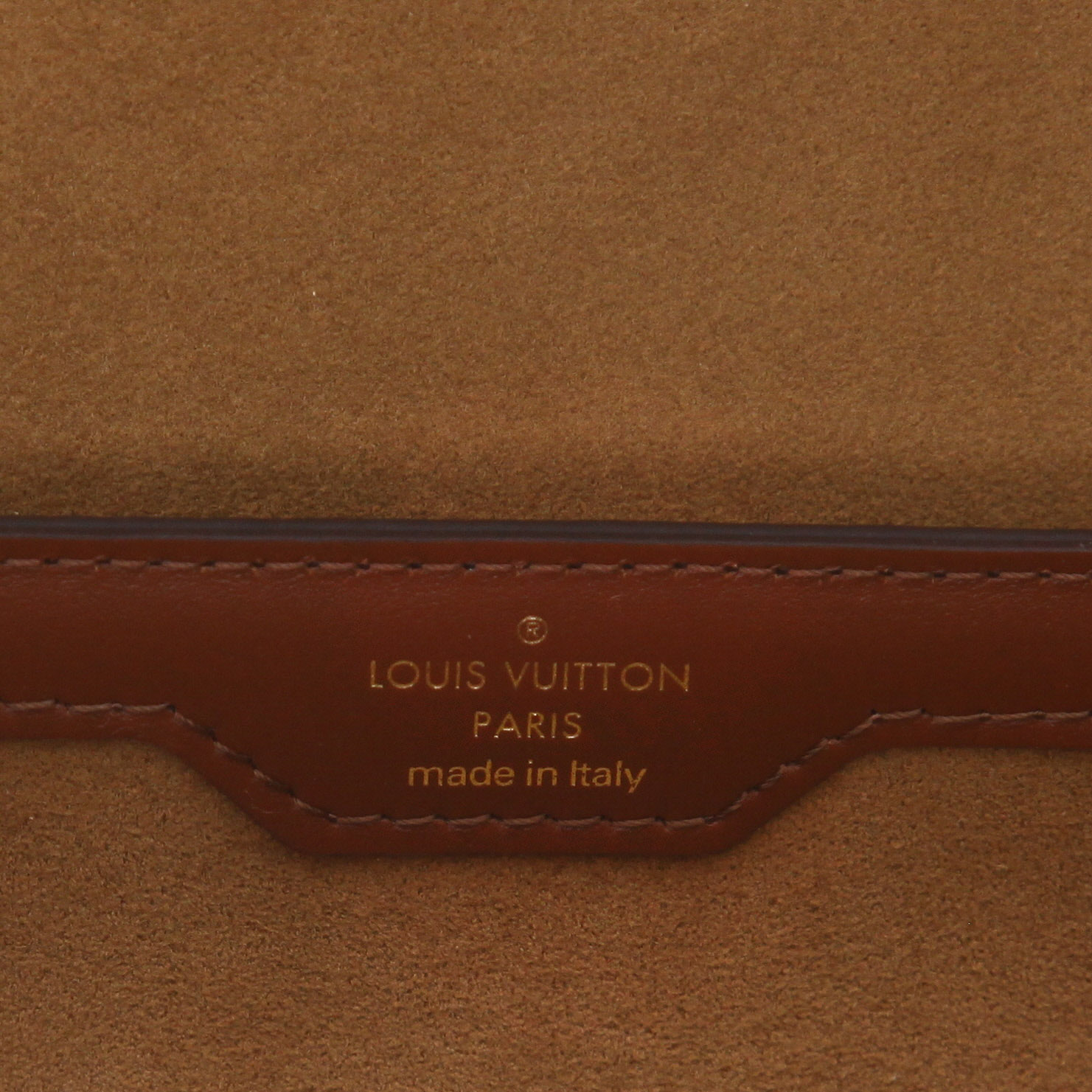 Sac bandoulière Louis Vuitton  Papillon Trunk en toile monogram marron et cuir marron - Detail D2