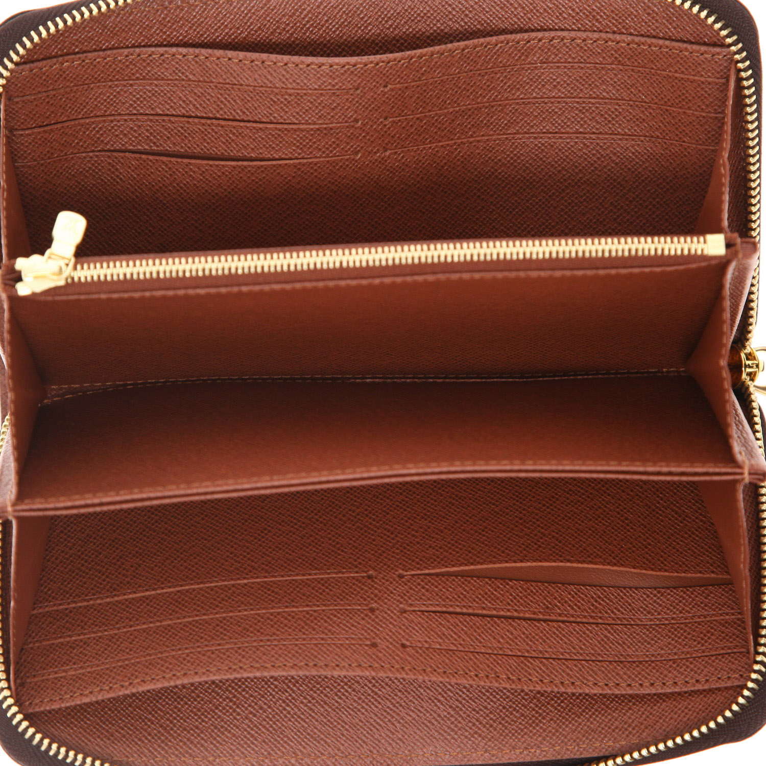 Portafogli Louis Vuitton  Zippy in tela monogram cerata marrone - Detail D3