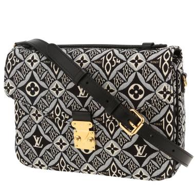 Louis Vuitton  Metis shoulder bag  in black and white monogram canvas  and black leather