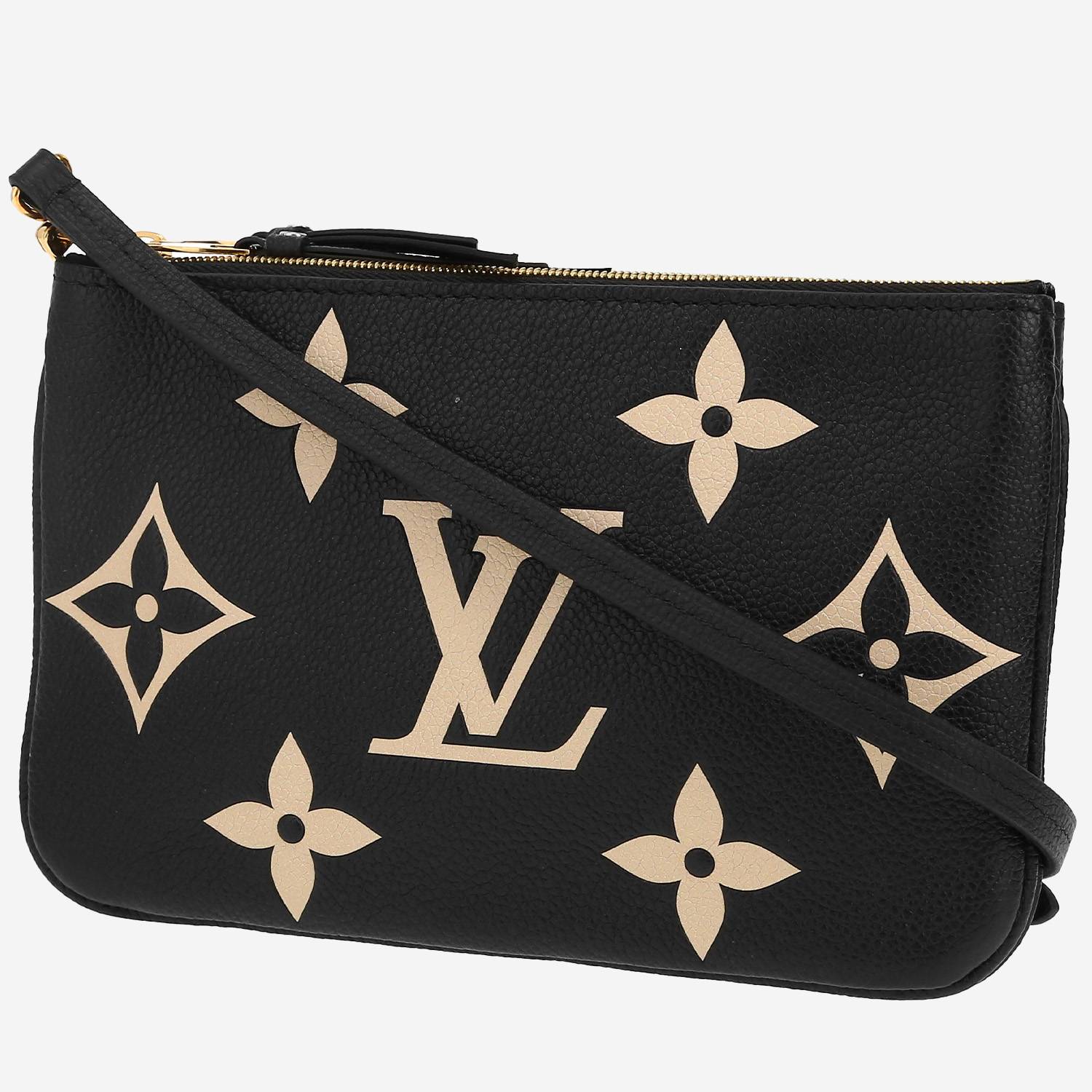 Sac bandoulière Louis Vuitton  Double Zip en cuir monogram empreinte noir
